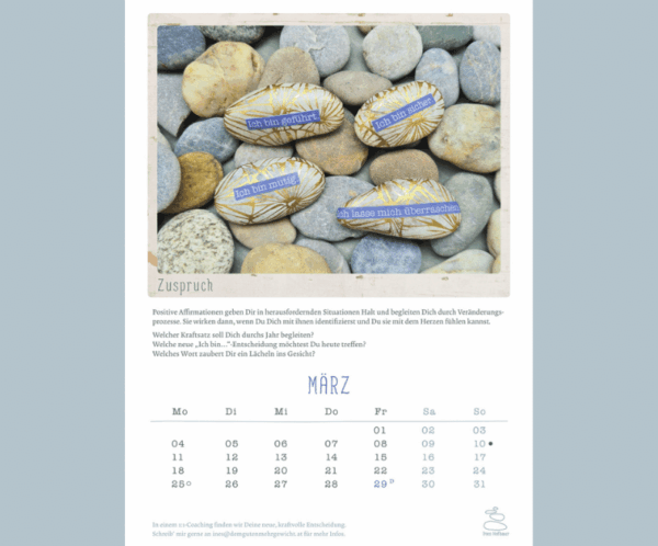 Mini-Steine-Set mit Affirmationen "Ich vertraue dem Leben, ich bin sicher,..." – Bild 5