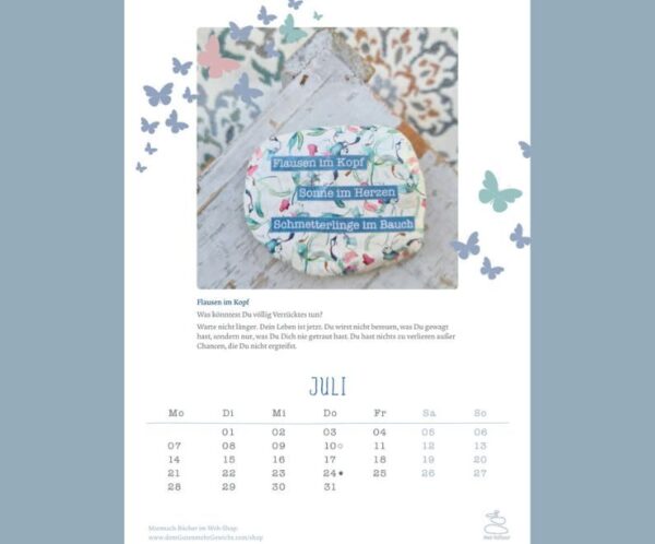 Wandkalender 2025 "Dem Guten mehr Gewicht" – Bild 8