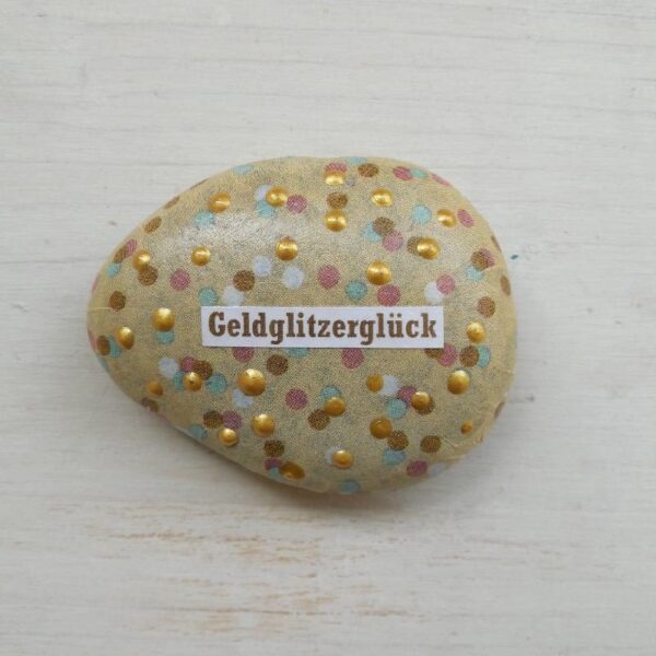 Stein "Geldglitzerglück"