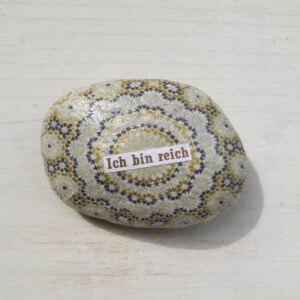 Stein "Ich bin reich"