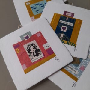 collage mit einer frau