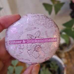 Stein "Glitzer & Glücksmomente"