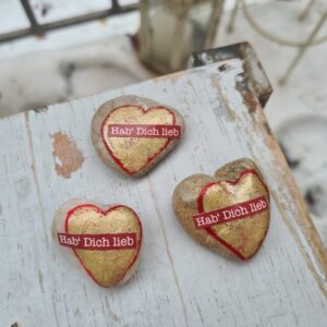 Stein "Hab' Dich lieb" + Wunschkarte