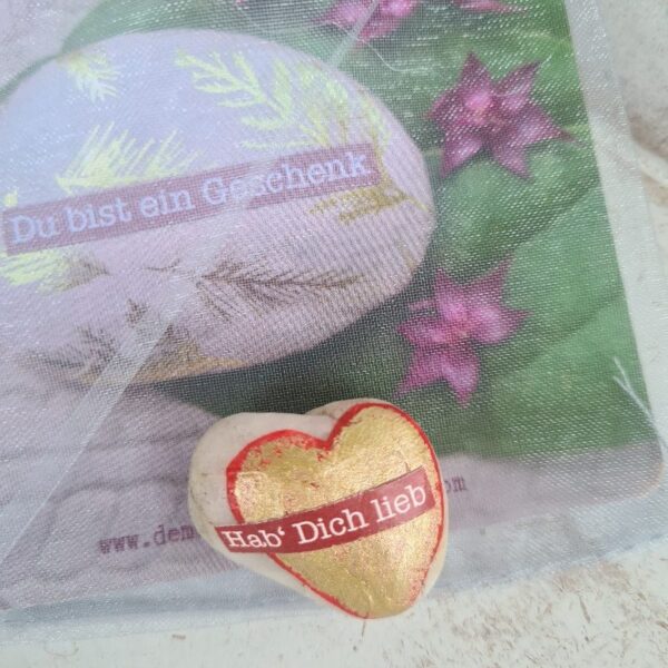 Stein "Hab' Dich lieb" + Wunschkarte – Bild 4