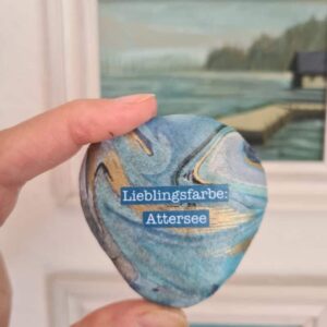 Attersee-Stein mit Botschaft