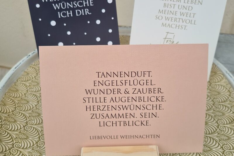 drei wunderwortkarten