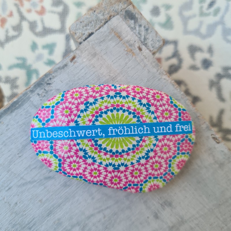 bunter stein unbeschwert